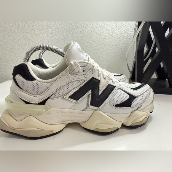 New Balance 9060White and Black Athletic Shoes - Picture 2 of 9